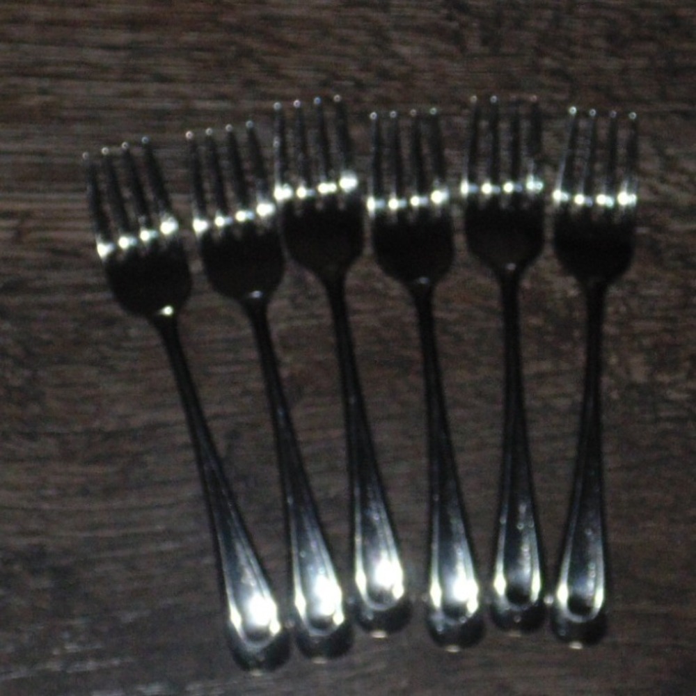Oneida Northland Salad Forks Set of 6 Stainless Steel Silverware Good Condition